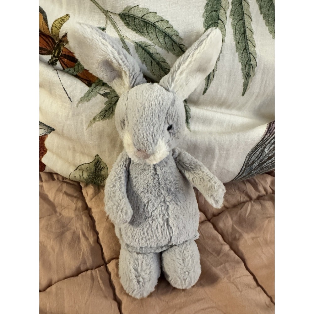 9" Small Jellycat Gray Bunny Rabbit EARS UP Plush Animal